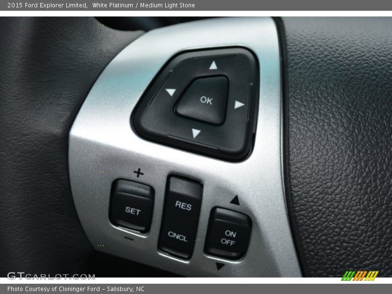 White Platinum / Medium Light Stone 2015 Ford Explorer Limited
