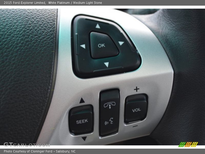 White Platinum / Medium Light Stone 2015 Ford Explorer Limited
