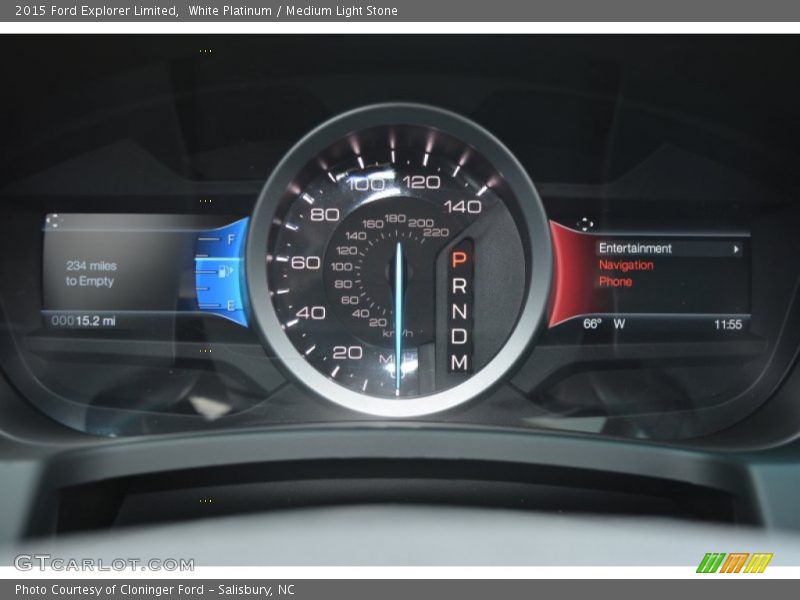 White Platinum / Medium Light Stone 2015 Ford Explorer Limited