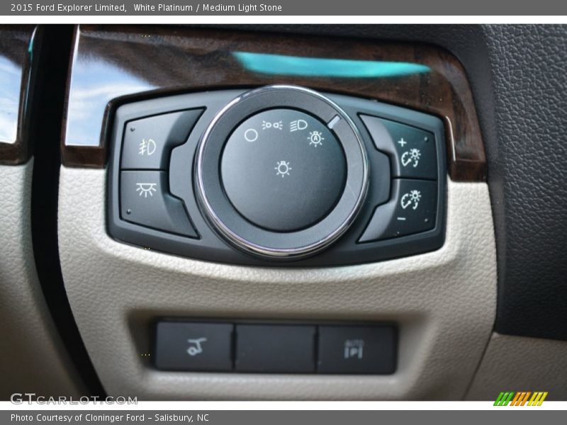 White Platinum / Medium Light Stone 2015 Ford Explorer Limited