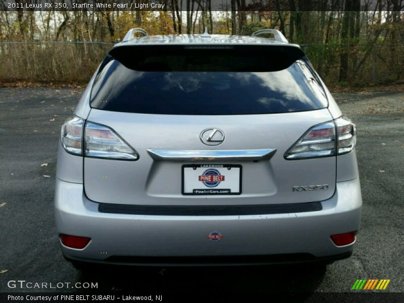 Starfire White Pearl / Light Gray 2011 Lexus RX 350