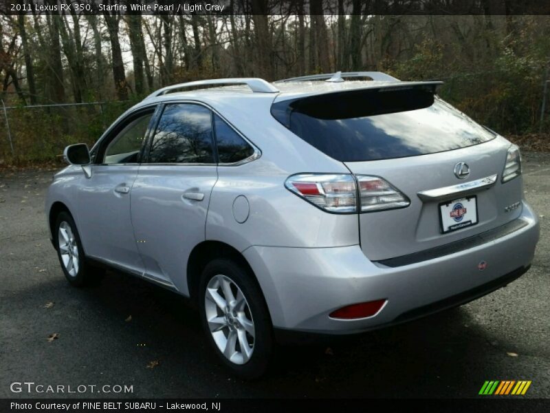 Starfire White Pearl / Light Gray 2011 Lexus RX 350