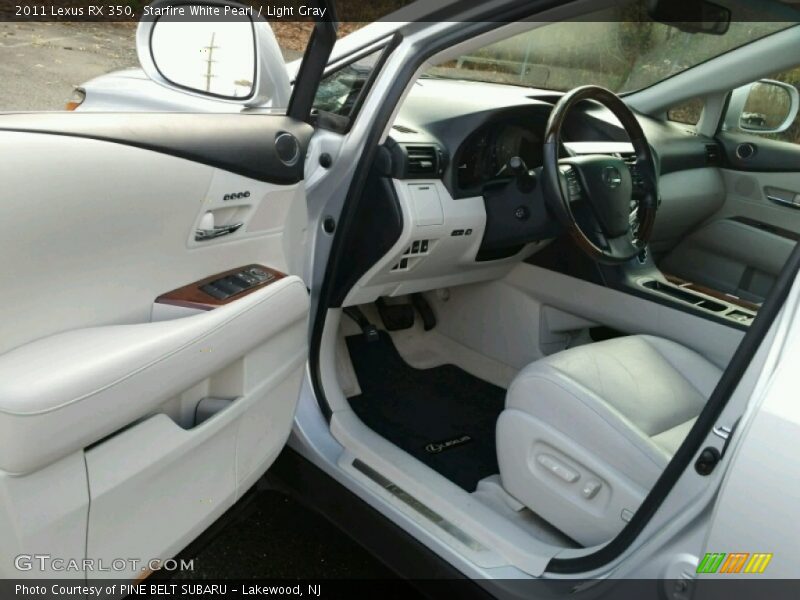 Starfire White Pearl / Light Gray 2011 Lexus RX 350