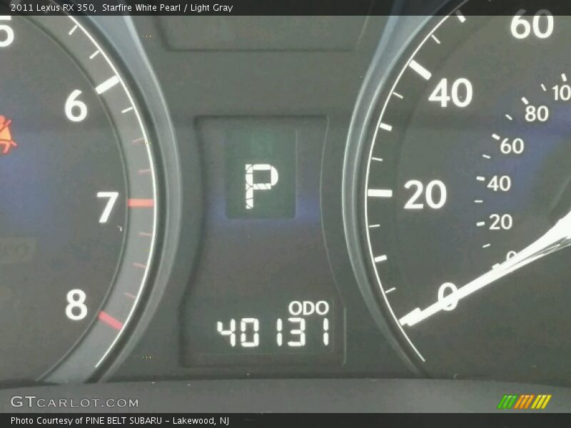 Starfire White Pearl / Light Gray 2011 Lexus RX 350