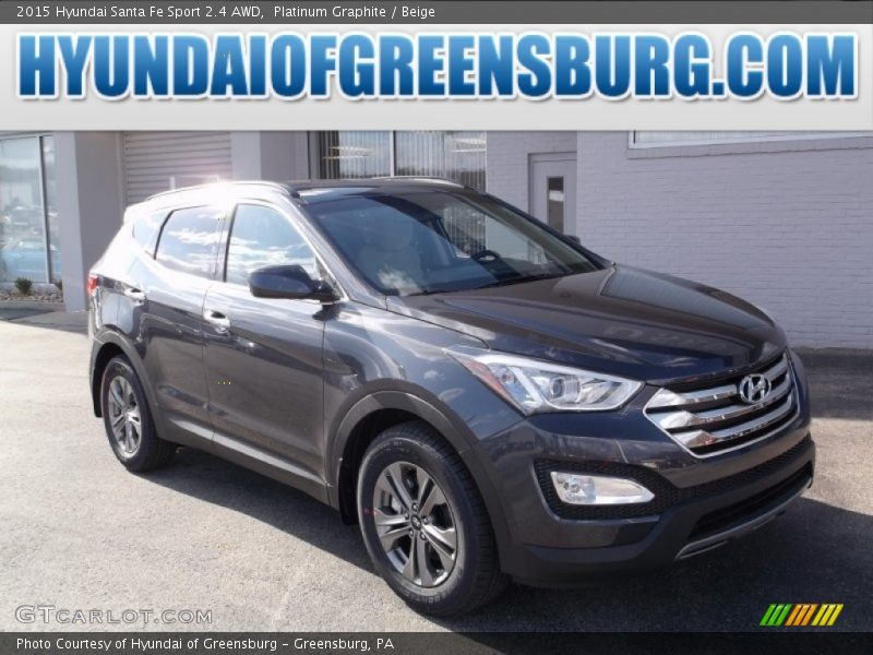 Platinum Graphite / Beige 2015 Hyundai Santa Fe Sport 2.4 AWD
