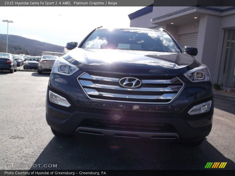 Platinum Graphite / Beige 2015 Hyundai Santa Fe Sport 2.4 AWD