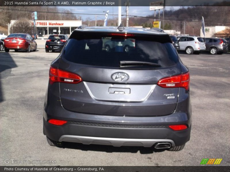 Platinum Graphite / Beige 2015 Hyundai Santa Fe Sport 2.4 AWD