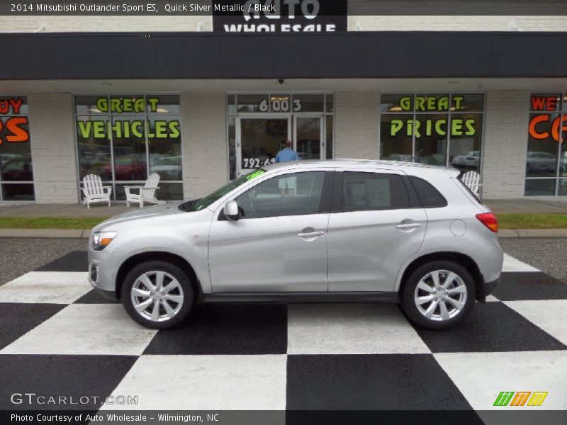 Quick Silver Metallic / Black 2014 Mitsubishi Outlander Sport ES