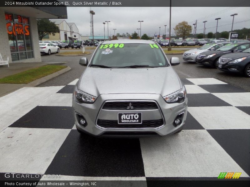 Quick Silver Metallic / Black 2014 Mitsubishi Outlander Sport ES