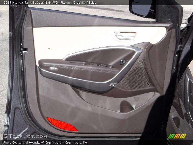 Platinum Graphite / Beige 2015 Hyundai Santa Fe Sport 2.4 AWD