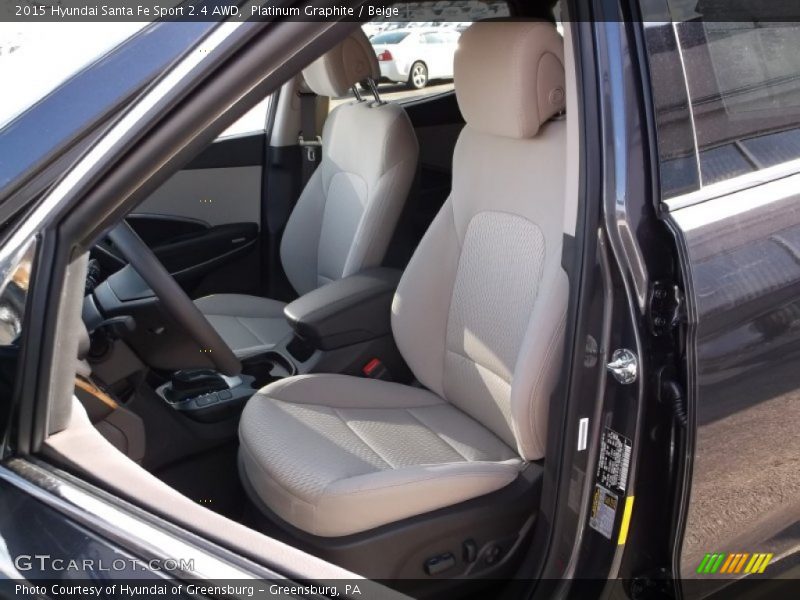 Platinum Graphite / Beige 2015 Hyundai Santa Fe Sport 2.4 AWD