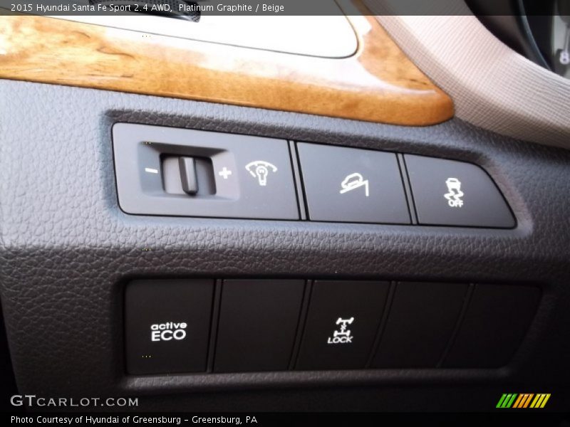 Platinum Graphite / Beige 2015 Hyundai Santa Fe Sport 2.4 AWD