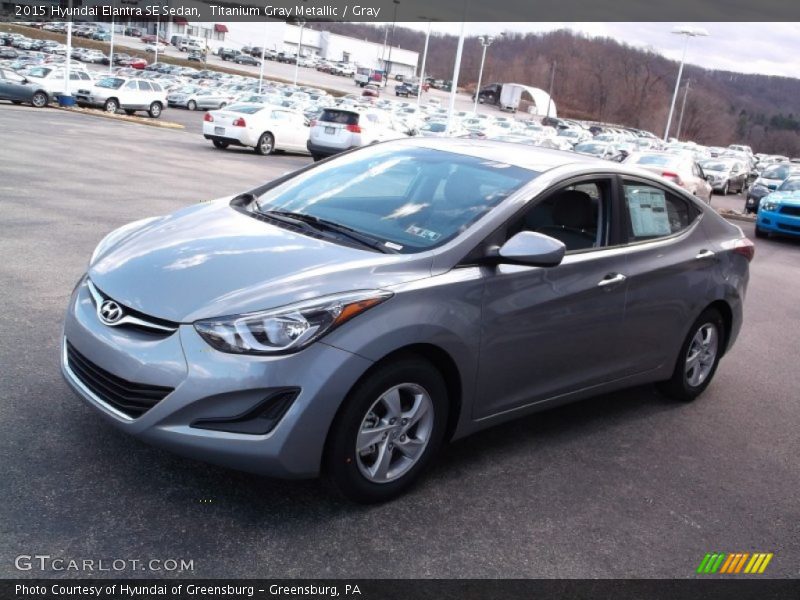 Titanium Gray Metallic / Gray 2015 Hyundai Elantra SE Sedan