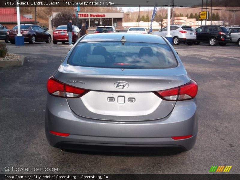 Titanium Gray Metallic / Gray 2015 Hyundai Elantra SE Sedan