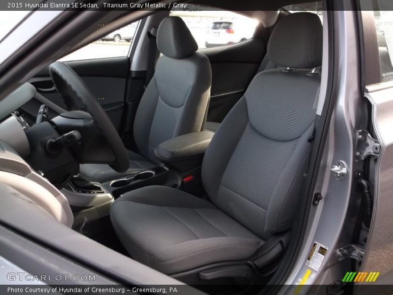 Titanium Gray Metallic / Gray 2015 Hyundai Elantra SE Sedan