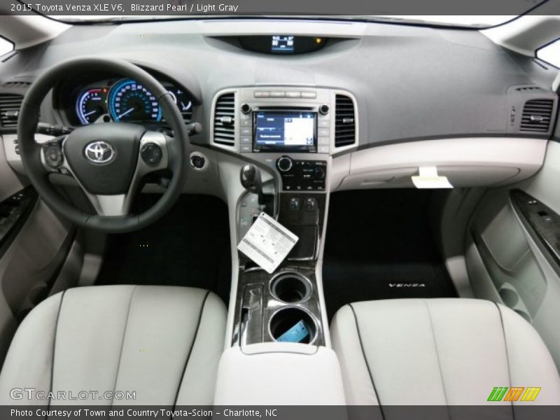 Blizzard Pearl / Light Gray 2015 Toyota Venza XLE V6