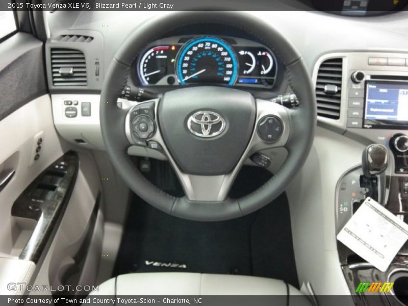 Blizzard Pearl / Light Gray 2015 Toyota Venza XLE V6