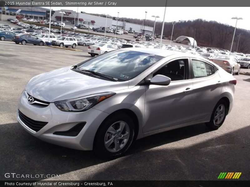 Shimmering Air Silver / Gray 2015 Hyundai Elantra SE Sedan