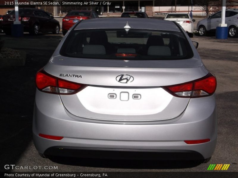 Shimmering Air Silver / Gray 2015 Hyundai Elantra SE Sedan