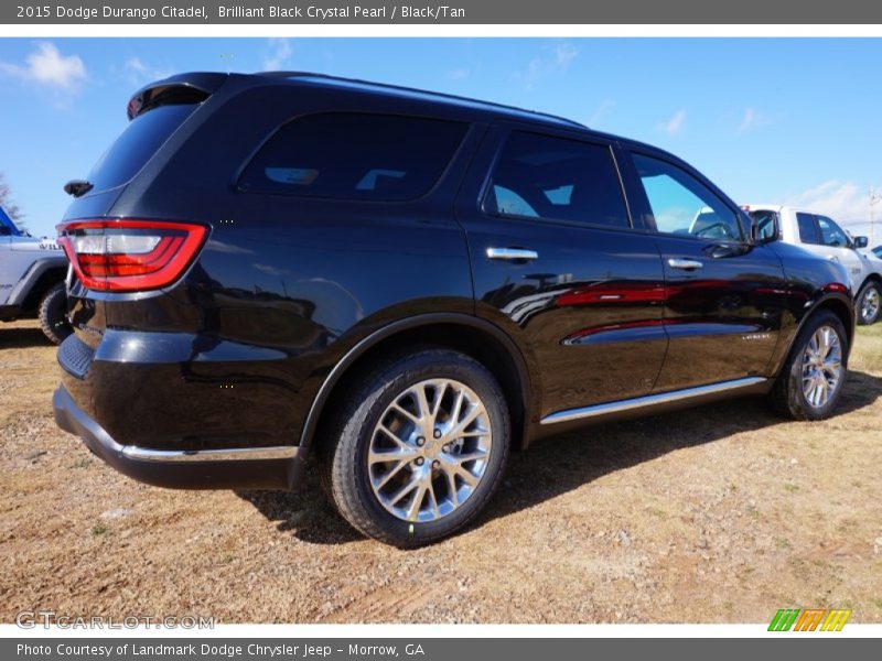 Brilliant Black Crystal Pearl / Black/Tan 2015 Dodge Durango Citadel