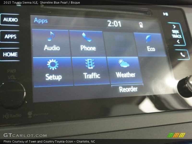 Shoreline Blue Pearl / Bisque 2015 Toyota Sienna XLE