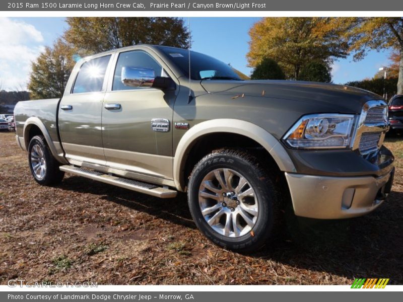 Prairie Pearl / Canyon Brown/Light Frost 2015 Ram 1500 Laramie Long Horn Crew Cab