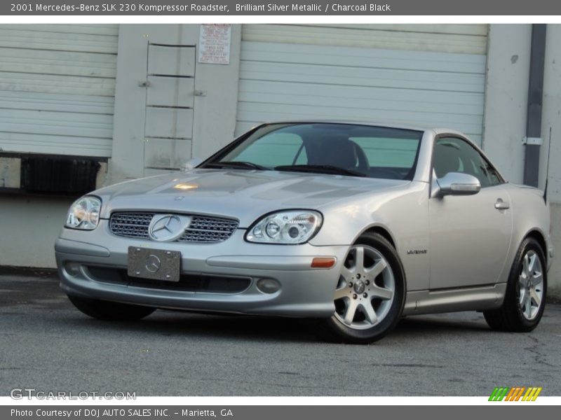 Brilliant Silver Metallic / Charcoal Black 2001 Mercedes-Benz SLK 230 Kompressor Roadster