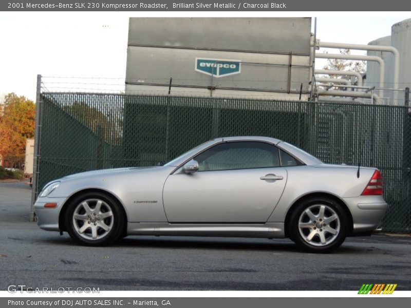 Brilliant Silver Metallic / Charcoal Black 2001 Mercedes-Benz SLK 230 Kompressor Roadster