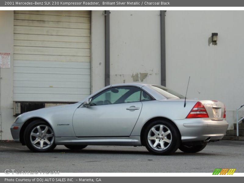 Brilliant Silver Metallic / Charcoal Black 2001 Mercedes-Benz SLK 230 Kompressor Roadster