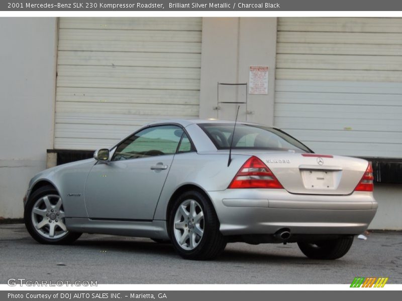 Brilliant Silver Metallic / Charcoal Black 2001 Mercedes-Benz SLK 230 Kompressor Roadster