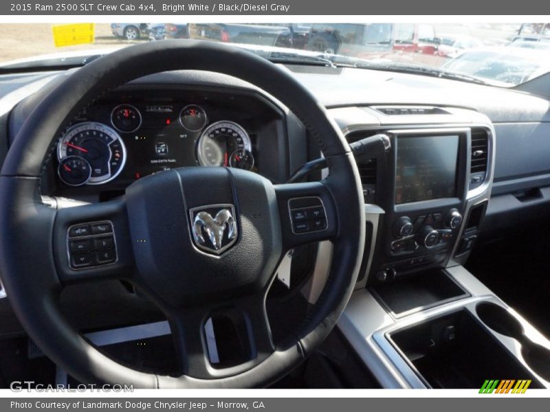 Bright White / Black/Diesel Gray 2015 Ram 2500 SLT Crew Cab 4x4