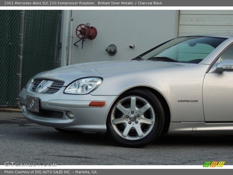 Brilliant Silver Metallic / Charcoal Black 2001 Mercedes-Benz SLK 230 Kompressor Roadster