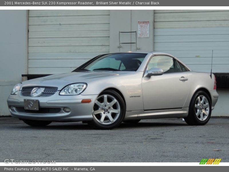 Brilliant Silver Metallic / Charcoal Black 2001 Mercedes-Benz SLK 230 Kompressor Roadster