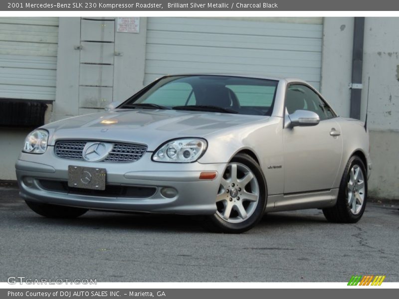 Brilliant Silver Metallic / Charcoal Black 2001 Mercedes-Benz SLK 230 Kompressor Roadster