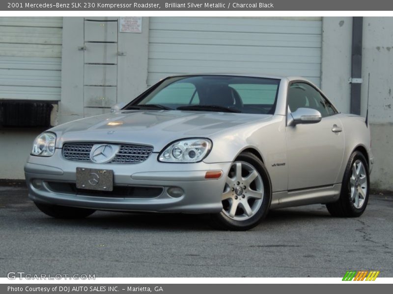 Brilliant Silver Metallic / Charcoal Black 2001 Mercedes-Benz SLK 230 Kompressor Roadster