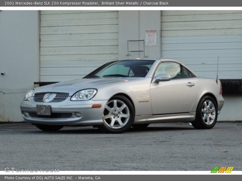 Brilliant Silver Metallic / Charcoal Black 2001 Mercedes-Benz SLK 230 Kompressor Roadster