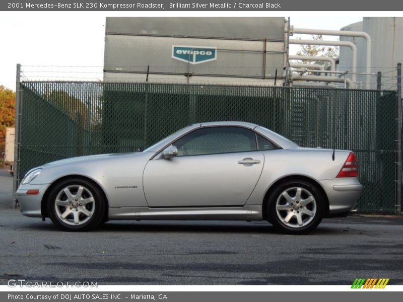 Brilliant Silver Metallic / Charcoal Black 2001 Mercedes-Benz SLK 230 Kompressor Roadster