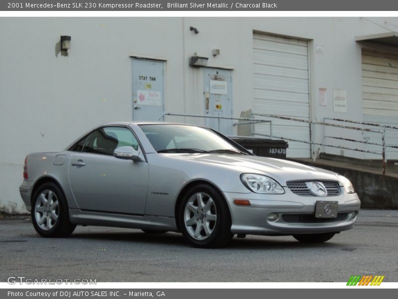 Brilliant Silver Metallic / Charcoal Black 2001 Mercedes-Benz SLK 230 Kompressor Roadster