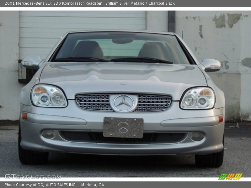 Brilliant Silver Metallic / Charcoal Black 2001 Mercedes-Benz SLK 230 Kompressor Roadster