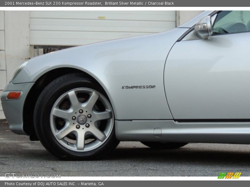 Brilliant Silver Metallic / Charcoal Black 2001 Mercedes-Benz SLK 230 Kompressor Roadster