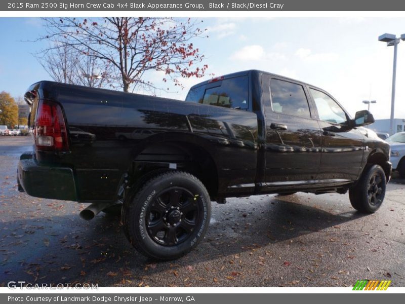 Black / Black/Diesel Gray 2015 Ram 2500 Big Horn Crew Cab 4x4 Black Appearance Group
