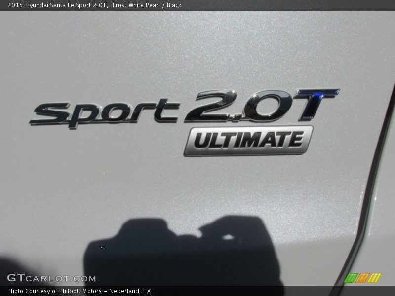 Frost White Pearl / Black 2015 Hyundai Santa Fe Sport 2.0T