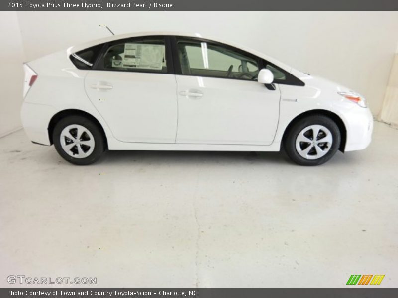 Blizzard Pearl / Bisque 2015 Toyota Prius Three Hybrid