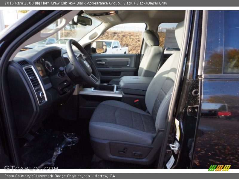 Black / Black/Diesel Gray 2015 Ram 2500 Big Horn Crew Cab 4x4 Black Appearance Group
