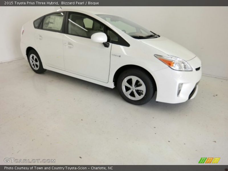 Blizzard Pearl / Bisque 2015 Toyota Prius Three Hybrid