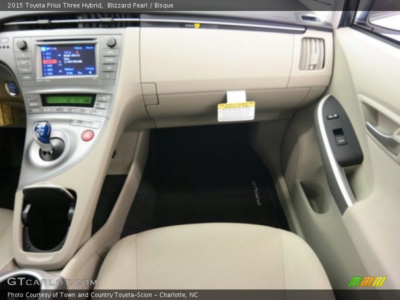 Blizzard Pearl / Bisque 2015 Toyota Prius Three Hybrid