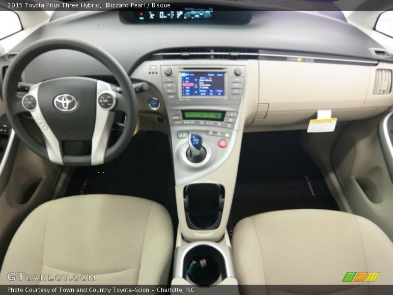 Blizzard Pearl / Bisque 2015 Toyota Prius Three Hybrid