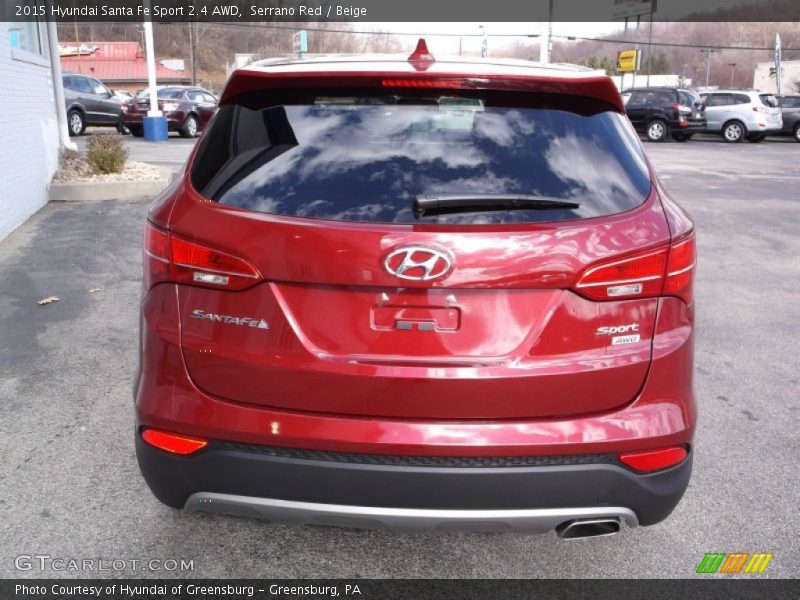 Serrano Red / Beige 2015 Hyundai Santa Fe Sport 2.4 AWD