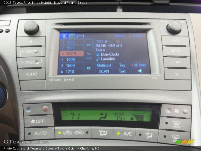 Blizzard Pearl / Bisque 2015 Toyota Prius Three Hybrid