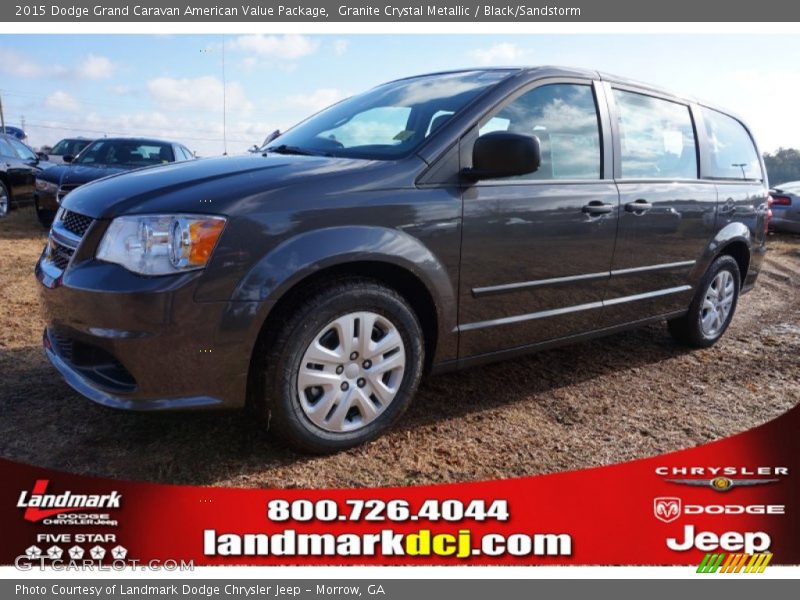 Granite Crystal Metallic / Black/Sandstorm 2015 Dodge Grand Caravan American Value Package